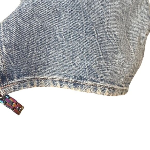 Torrid Womans Medium Wash Denim Button-Fly Jeans With High Rise Straight Legs - Picture 5 of 15